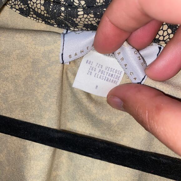 Equestrian Designs Vintage Lace Print Jacket & Pants Set Women's Size Medium - Picture 7 of 13